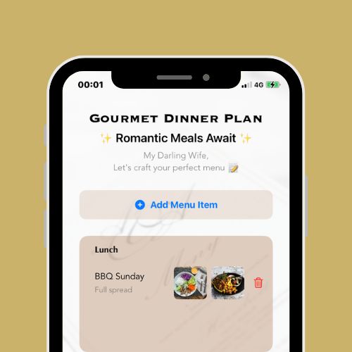 Add Dinner Ideas in WifeyApp