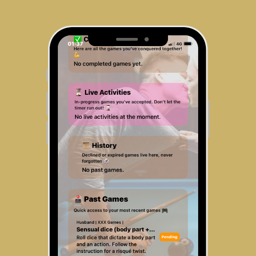 View past and current games in WifeyApp